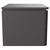 Carlo Matt Cement 600mm Wall Mounted Vanity Unit for Countertop Basins with Single Handleless Drawer Side View