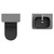 Carlo Matt Cement 1150mm Floor Standing Vanity Unit Toilet Suite with 2 Handleless Drawers including Matt Black Countertop Basin and Rimless Toilet Top View