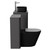 Carlo Matt Cement 1150mm Floor Standing Vanity Unit Toilet Suite with 2 Handleless Drawers including Matt Black Countertop Basin and Rimless Toilet Side View