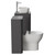 Carlo Matt Cement 1150mm Floor Standing Vanity Unit Toilet Suite with 2 Handleless Drawers including Gloss White Countertop Basin and Rimless Toilet Side View