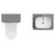 Carlo Matt Cement 1150mm Floor Standing Vanity Unit Toilet Suite with 2 Handleless Drawers including Gloss White Countertop Basin and Rimless Toilet Top View