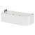 Arc 1700mm x 750mm 6 Jet Matt Black V-Tec Left Hand Curved Whirlpool Shower Bath with White Acrylic Front Bath Panel Left Hand View