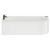 Arc 1700mm x 750mm 6 Jet Matt Black V-Tec Left Hand Curved Whirlpool Shower Bath with White Acrylic Front Bath Panel Front View