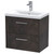 Hudson Reed Juno Metallic Slate 600mm Wall Hung 2 Drawer Vanity Unit with 40mm Profile Basin - JNU2624A Main Image