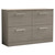 Nuie Arno Solace Oak 1200mm 4 Drawer Vanity Unit with Worktop - ARN2533W2
