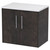 Hudson Reed Juno Metallic Slate 600mm Wall Hung 2 Door Vanity Unit with Sparkling White Worktop - JNU2623LSW