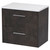 Hudson Reed Juno Metallic Slate 600mm Wall Hung 2 Drawer Vanity Unit with Sparkling White Worktop - JNU2624LSW