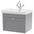 Nuie Classique Satin Grey 600mm Single Drawer Wall Hung Vanity Unit and 66mm Profile Basin with 1 Tap Hole - CLC294A