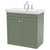 Nuie Classique Satin Green 800mm 2 Door Floor Standing Vanity Unit and 66mm Profile Basin with 3 Tap Holes - CLC826B