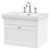 Nuie Classique Satin White 600mm Single Drawer Wall Hung Vanity Unit and 66mm Profile Basin with 3 Tap Holes - CLC194B