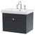 Nuie Classique Soft Black 600mm Single Drawer Wall Hung Vanity Unit and 66mm Profile Basin with 3 Tap Holes - CLC1494B