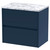 Hudson Reed Havana Midnight Blue 600mm Wall Hung 2 Drawer Vanity Unit with Matt Carrera Marble Laminate Worktop - HAV2904LCM