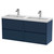 Hudson Reed Havana Midnight Blue 1200mm Wall Hung 4 Drawer Vanity Unit with Double Polymarble Basin - HAV2904C