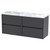 Hudson Reed Havana Graphite Grey 1200mm Wall Hung 4 Drawer Vanity Unit with Matt Carrera Marble Laminate Worktop - HAV2204LCM2