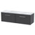 Hudson Reed Juno Graphite Grey 1200mm Wall Hung 2 Drawer Vanity Unit with Bellato Grey Laminate Worktop - JNU2222LBG2