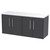 Hudson Reed Juno Graphite Grey 1200mm Wall Hung 4 Door Vanity Unit with Sparkling White Worktop - JNU2223LSW2