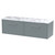 Hudson Reed Juno Coastal Grey 1200mm Wall Hung 2 Drawer Vanity Unit with Matt Carrera Marble Laminate Worktop - JNU2322LCM2