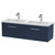 Hudson Reed Juno Midnight Blue 1200mm Wall Hung 2 Drawer Vanity Unit with Double Polymarble Basin - JNU2922C