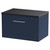 Hudson Reed Juno Midnight Blue 600mm Wall Hung Single Drawer Vanity Unit with Sparkling Black Worktop - JNU2922LSB