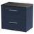 Hudson Reed Juno Midnight Blue 600mm Wall Hung 2 Drawer Vanity Unit with Sparkling Black Worktop - JNU2924LSB