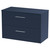 Hudson Reed Juno Midnight Blue 800mm Wall Hung 2 Drawer Vanity Unit and Worktop - JNU2926W