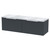 Hudson Reed Fluted Satin Anthracite 1200mm Wall Hung 2 Drawer Vanity Unit with Bellato Grey Laminate Worktop - DFF1494LBG2