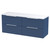 Hudson Reed Fluted Satin Blue 1200mm Wall Hung 4 Drawer Vanity Unit with Sparkling White Worktop - DFF393LSW2
