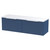 Hudson Reed Fluted Satin Blue 1200mm Wall Hung 2 Drawer Vanity Unit with Sparkling White Worktop - DFF394LSW2