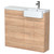 Hudson Reed Fusion Bleached Oak 1000mm Full Depth Combination 2 Door Vanity and Toilet Unit with Rounded Semi Recessed Right Hand Basin - CBI3045