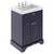 Old London Twilight Blue 600mm 2 Door Vanity Unit with 66mm Profile Basin with 3 Tap Holes - LOF334
