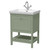 Hudson Reed Bexley Fern Green 600mm Floor Standing Single Drawer Vanity Unit and Classic Basin with 1 Tap Hole - BEX825A Main Image