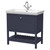 Hudson Reed Bexley Indigo Blue 800mm Floor Standing Single Drawer Vanity Unit and Classic Basin with 1 Tap Hole - BEX327A Main Image