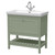 Hudson Reed Bexley Fern Green 800mm Floor Standing Single Drawer Vanity Unit and Classic Basin with 1 Tap Hole - BEX827A Main Image
