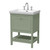 Hudson Reed Bexley Fern Green 600mm Floor Standing Single Drawer Vanity Unit and Classic Basin with 3 Tap Holes - BEX825B Main Image