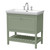 Hudson Reed Bexley Fern Green 800mm Floor Standing Single Drawer Vanity Unit and Classic Basin with 3 Tap Holes - BEX827B Main Image