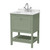 Hudson Reed Bexley Fern Green 600mm Floor Standing Single Drawer Vanity Unit and Marble Top Basin with 1 Tap Hole - BEX825WS1 Main Image