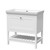 Hudson Reed Bexley Pure White 800mm Floor Standing Single Drawer Vanity Unit and Classic Basin without Tap Holes - BEX127H Main Image