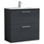 Nuie Arno Soft Black 800mm 2 Drawer Vanity Unit with 18mm Profile Basin - ARN1435B