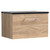 Nuie Arno Bleached Oak 600mm Wall Hung Single Drawer Vanity Unit with Sparkling Black Laminate Worktop - ARN3022LSB