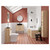 Nuie Arno Bleached Oak 800mm Wall Hung 2 Drawer Vanity Unit with Worktop Aspirational