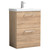 Nuie Arno Bleached Oak 600mm 2 Drawer Vanity Unit with 40mm Profile Basin - ARN3033A
