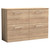 Nuie Arno Bleached Oak 1200mm 4 Drawer Vanity Unit with Worktop - ARN3033W2