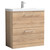 Nuie Arno Bleached Oak 800mm 2 Drawer Vanity Unit with 50mm Profile Basin - ARN3035D