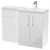 Nuie Arno Gloss White 1100mm x 390mm Combination Vanity and Toilet Unit with Right Hand L Shaped Basin - ARN111R thumbnail