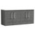 Nuie Arno Anthracite 1200mm Wall Hung 4 Door Vanity Unit with Sparkling White Laminate Worktop - ARN523LSW2