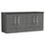 Nuie Arno Anthracite 1200mm Wall Hung 4 Door Vanity Unit with Sparkling Black Laminate Worktop - ARN523LSB2