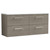 Nuie Arno Solace Oak 1200mm Wall Hung 4 Drawer Vanity Unit with Sparkling White Laminate Worktop - ARN2524LSW2