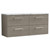 Nuie Arno Solace Oak 1200mm Wall Hung 4 Drawer Vanity Unit with Matt Carrera Marble Laminate Worktop - ARN2524LCM2