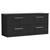 Nuie Arno Charcoal Black 1200mm Wall Hung 4 Drawer Vanity Unit with Sparkling Black Laminate Worktop - ARN624LSB2