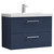 Nuie Arno Midnight Blue 800mm Wall Hung 2 Drawer Vanity Unit with 40mm Profile Basin - ARN2926A